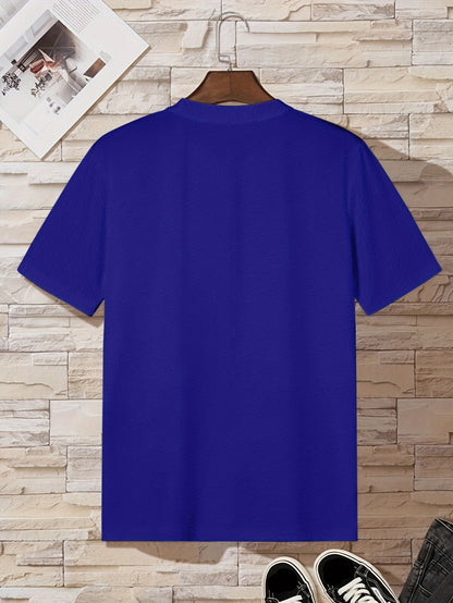 Men's "I'm Not Selling XRP" Graphic T-Shirt - Royal Blue Casual Short Sleeve Tee with Humorous Crypto Design, Breathable Round Neck Summer Top for Casual Attire, Statement Clothing, Medium Elasticity, Digital Print Shirt, Str