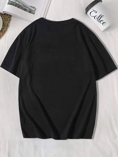Men'S XRP Graphic T-Shirt - Casual Short Sleeve, Breathable Polyester, Black with White Print, Perfect for Summer Outings, Crypto-Themed Apparel | Crew Neck | Regular Fi
