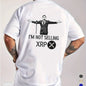 Men's "I'm Not Selling XRP" Graphic T-Shirt - Royal Blue Casual Short Sleeve Tee with Humorous Crypto Design, Breathable Round Neck Summer Top for Casual Attire, Statement Clothing, Medium Elasticity, Digital Print Shirt, Str