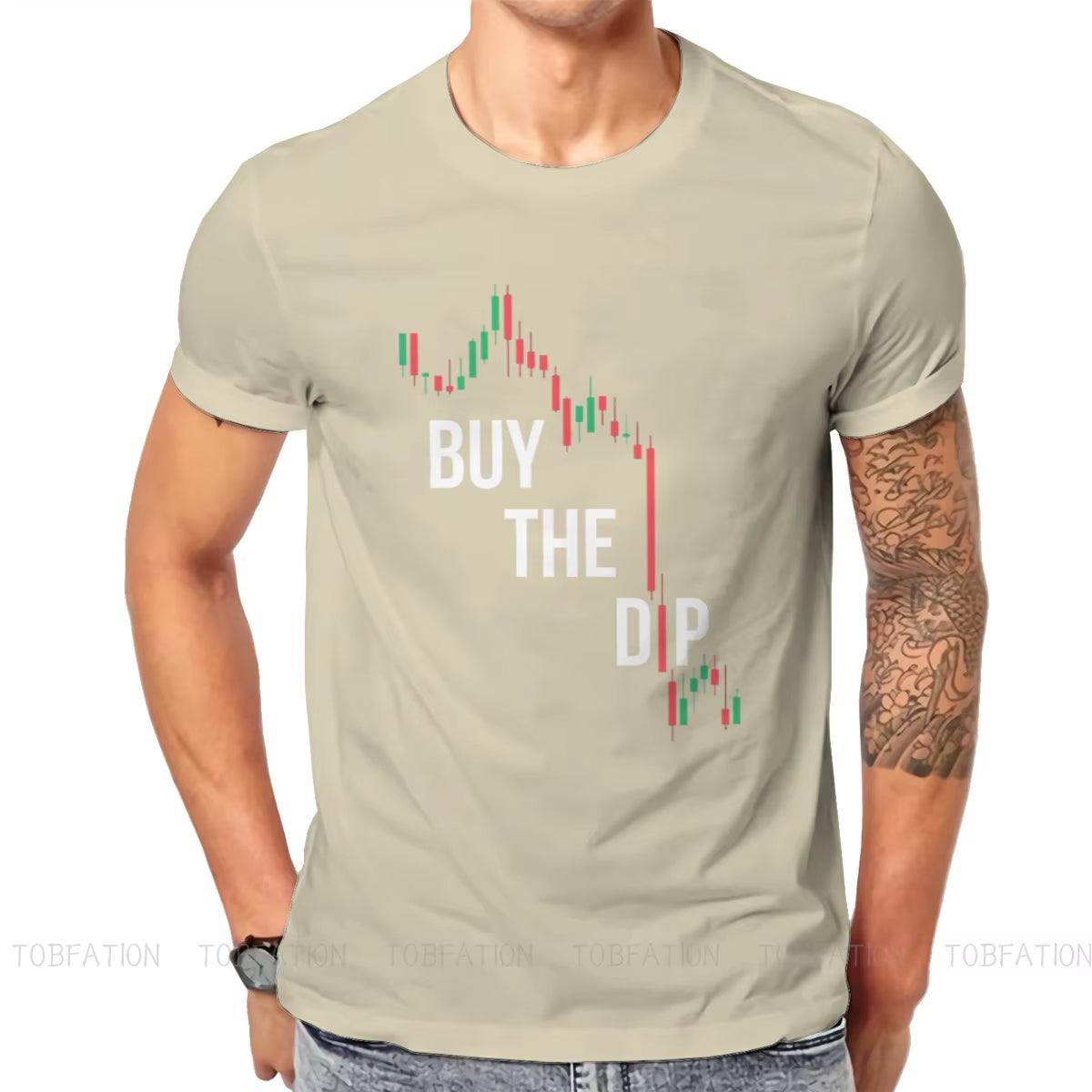Buy the Dip BTFD Bitcoin Cryptocurrency Meme T Shirt Vintage Graphic Oversized O-Neck Tshirt Top Sell Harajuku Men'S Streetwear