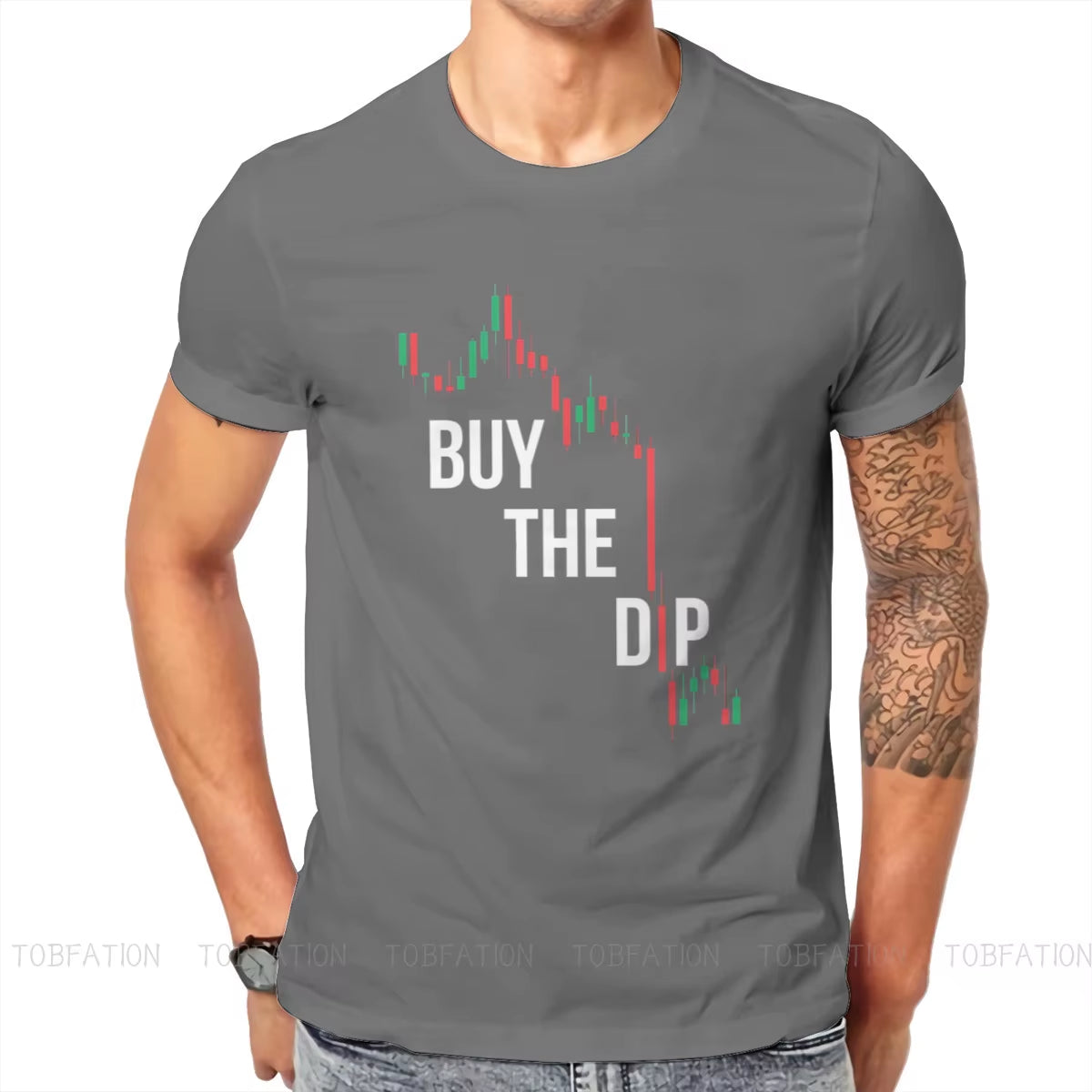 Buy the Dip BTFD Bitcoin Cryptocurrency Meme T Shirt Vintage Graphic Oversized O-Neck Tshirt Top Sell Harajuku Men'S Streetwear
