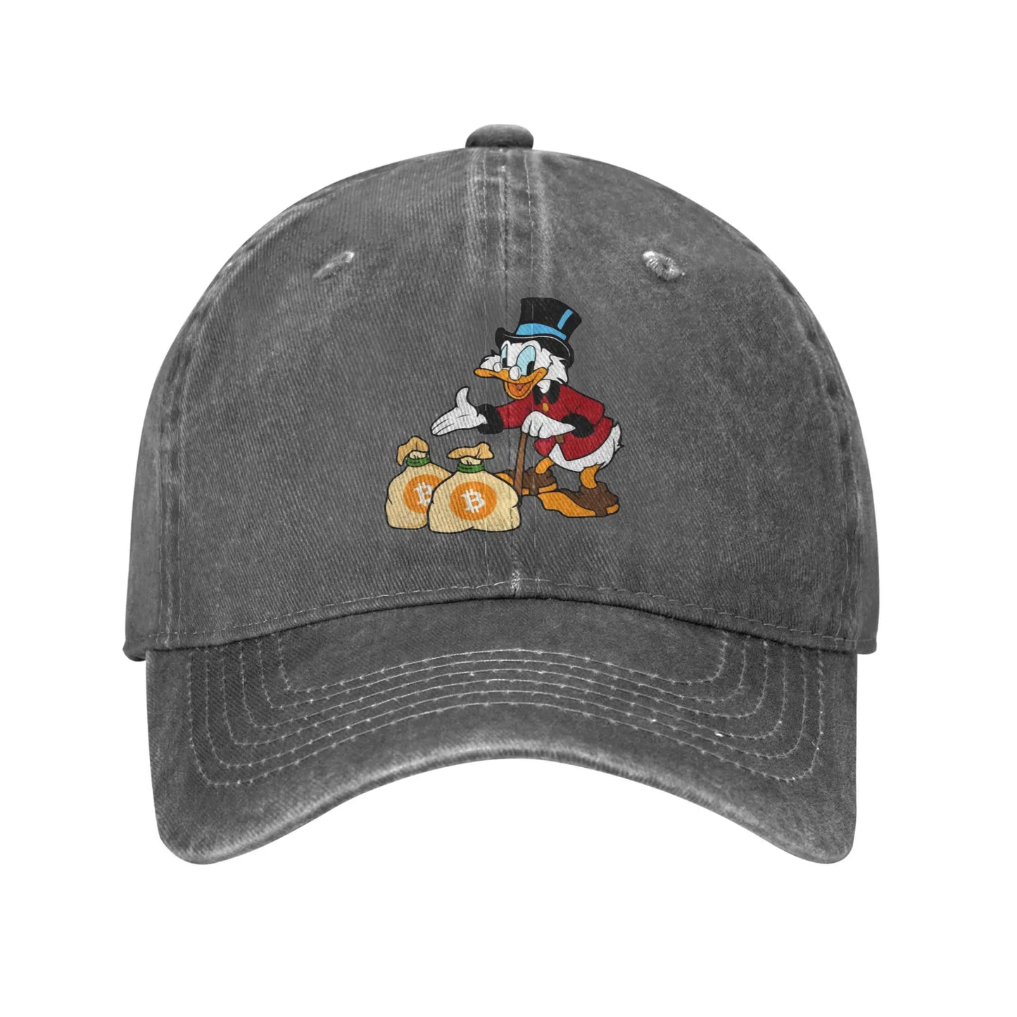 Scrooge Mcduck Picsou save Bitcoin Casual Baseball Cap Summer Donald Duck Trucker Hat Snapback Cap Female Male Y2K Baseball Caps