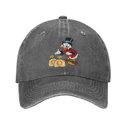 Scrooge Mcduck Picsou save Bitcoin Casual Baseball Cap Summer Donald Duck Trucker Hat Snapback Cap Female Male Y2K Baseball Caps