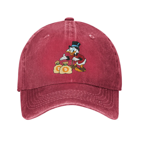 Scrooge Mcduck Picsou save Bitcoin Casual Baseball Cap Summer Donald Duck Trucker Hat Snapback Cap Female Male Y2K Baseball Caps