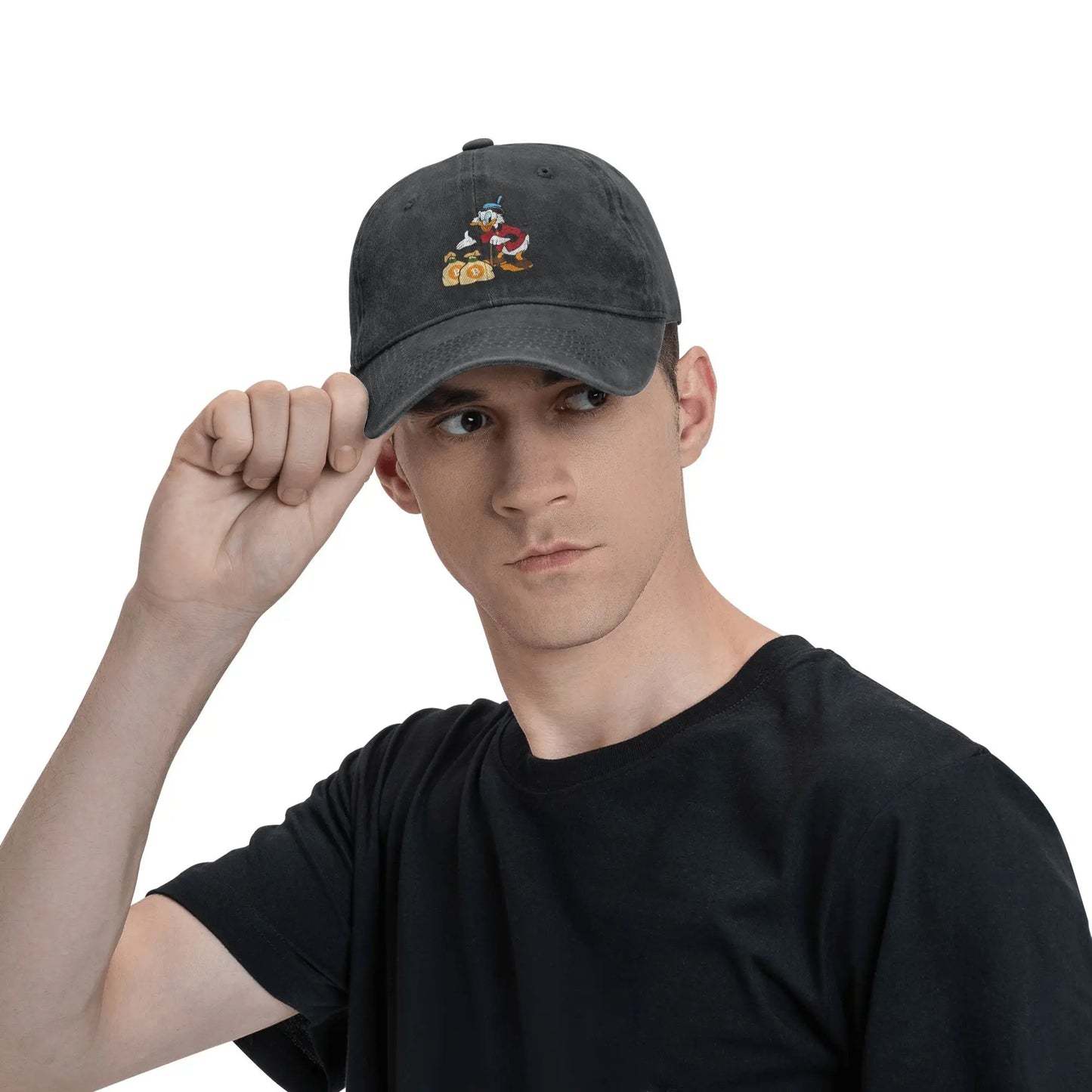Scrooge Mcduck Picsou save Bitcoin Casual Baseball Cap Summer Donald Duck Trucker Hat Snapback Cap Female Male Y2K Baseball Caps