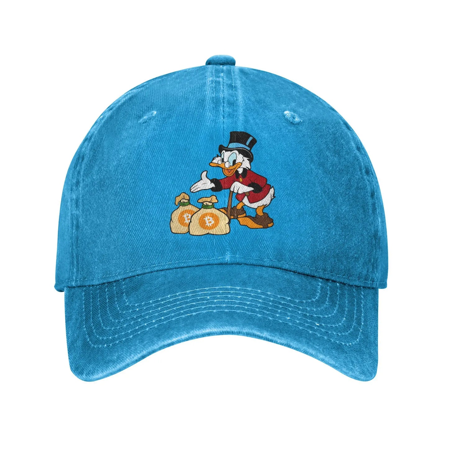 Scrooge Mcduck Picsou save Bitcoin Casual Baseball Cap Summer Donald Duck Trucker Hat Snapback Cap Female Male Y2K Baseball Caps