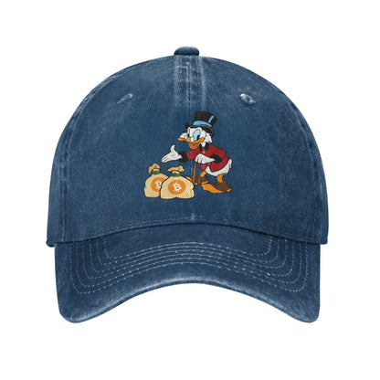 Scrooge Mcduck Picsou save Bitcoin Casual Baseball Cap Summer Donald Duck Trucker Hat Snapback Cap Female Male Y2K Baseball Caps