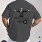 Men's "I'm Not Selling XRP" Graphic T-Shirt - Royal Blue Casual Short Sleeve Tee with Humorous Crypto Design, Breathable Round Neck Summer Top for Casual Attire, Statement Clothing, Medium Elasticity, Digital Print Shirt, Str